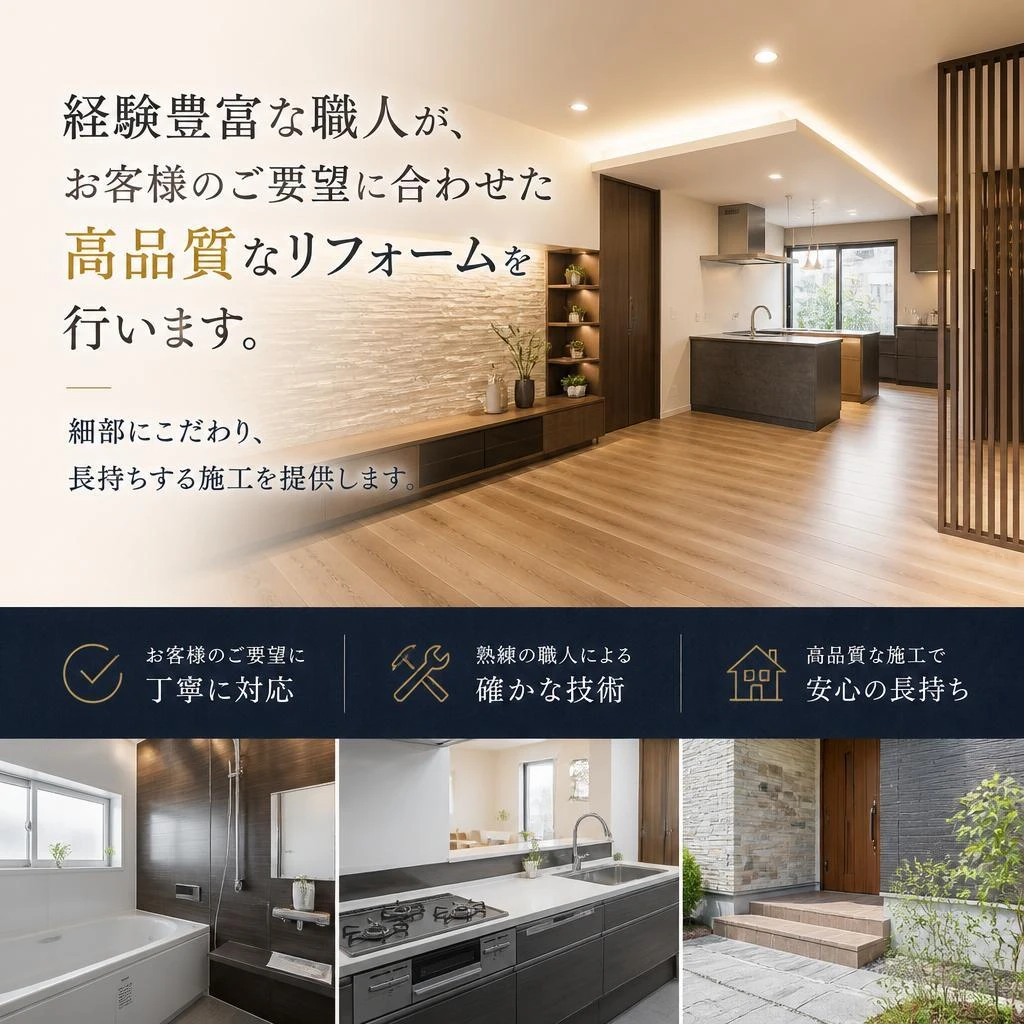 専門職人による高品質リフォーム